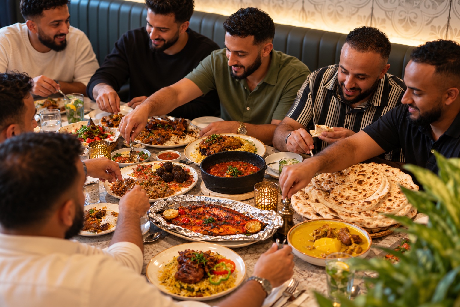 A catering spread from SOCOTRA